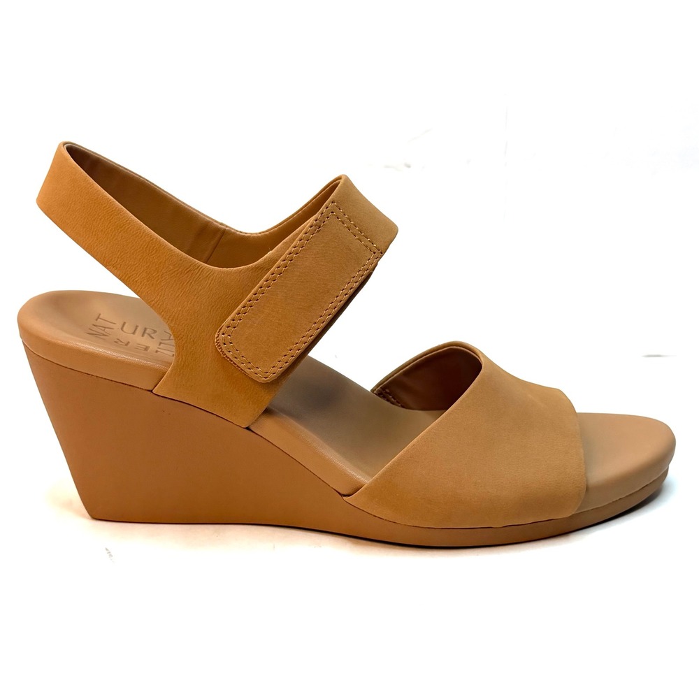 Naturalizer Women's Imani Open Round Toe Wedge Sandals Cookie Dough 9M NWT/BOX - Picture 4 of 10